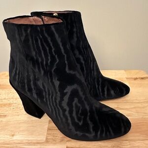 Louise et Cie Black Bonsai Velvet Ankle Boots